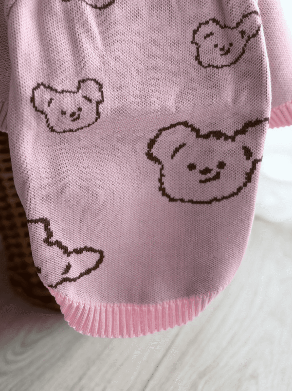 Camisola de Malha para Cão – Ursinhos Rosa