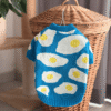 Camisola Tricotada para Cão – Estampado Ovos