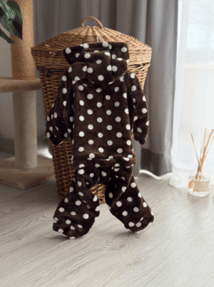 Pijama Polar para Cão com Capuz e Orelhinhas