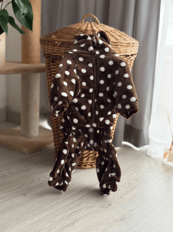 Pijama Polar para Cão com Capuz e Orelhinhas