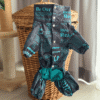 Fato impermeável para cão – Preto com estampado rosa