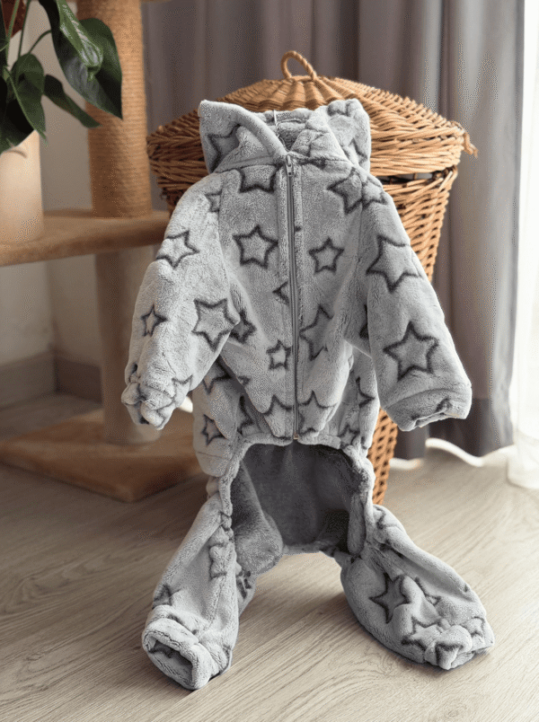 Pijama Polar para Cão com Capuz e Orelhinhas