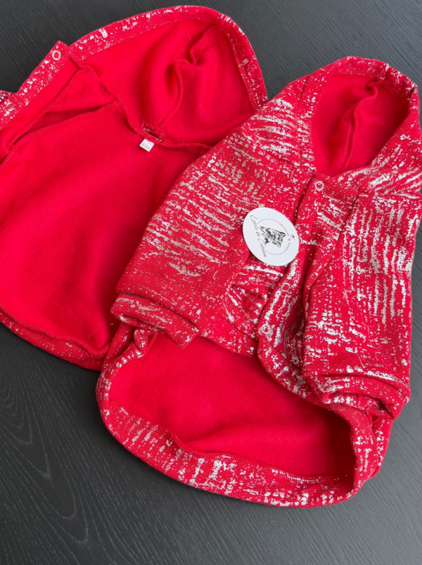 Hoodie "Silver Shine" Vermelho — Coleção Exclusiva Estilo da Tatiana