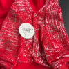 Hoodie "Silver Shine" Vermelho — Coleção Exclusiva Estilo da Tatiana