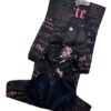 Fato impermeável para cão – Preto com estampado rosa